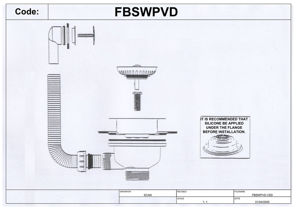 McAlpine FBSWPVD Basket Strainer Waste and Overflow Tradehutdirect