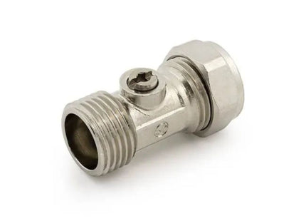 ISO Valve 15mm x 1/2 Flat Faced CP - BLF1512 - Essential for Plumbing