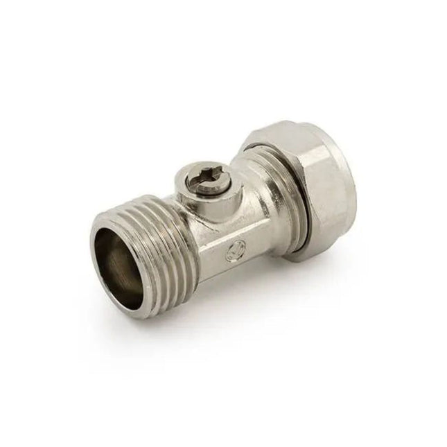 ISO Valve 15mm x 1/2 Flat Faced CP - BLF1512 - Essential for Plumbing