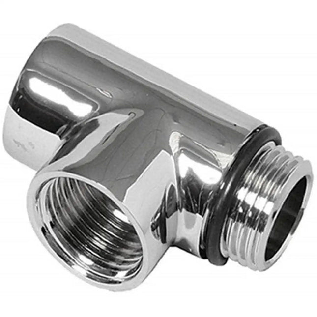 Pro Element Chrome Tee Piece - Push Fit - 425007CP - Ideal for Plumbing