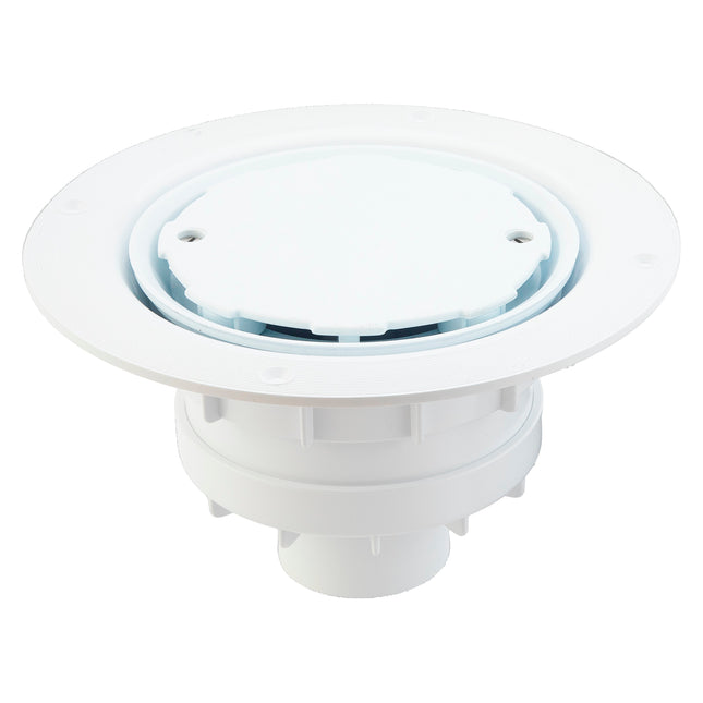 McAlpine Valve Shower Gully for Sheet Flooring - Vert Outlet, White Cover - VSG2WH-V