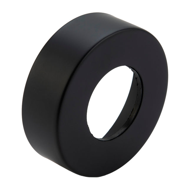 McAlpine Matt Black Brass Wallflange for 42mm OD Pipe - WALLFLANGE-MB42 - Perfect for Plumbing