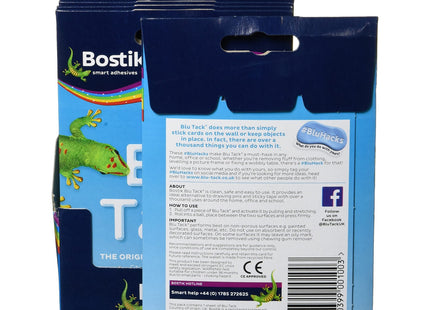 Bostik 24552 Blu-tack Mastic Adhesive Non-toxic Handy Pack Ref, Blue 801103 12 Pack