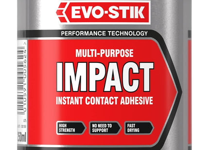 Evo-stik Impact Adhesive 250ml - Multipurpose High-Strength Contact Glue - Bonds Instantly - Fast Drying