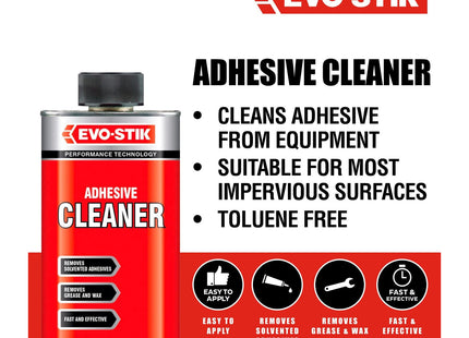 Evo-stik Adhesive Cleaner, Fast and Effective, Removes Solvented Adhesives, Grease and Wax, Ideal for Rubber, Metal Surfaces, 250ml