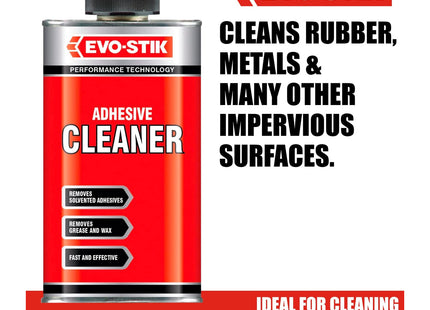 Evo-stik Adhesive Cleaner, Fast and Effective, Removes Solvented Adhesives, Grease and Wax, Ideal for Rubber, Metal Surfaces, 250ml