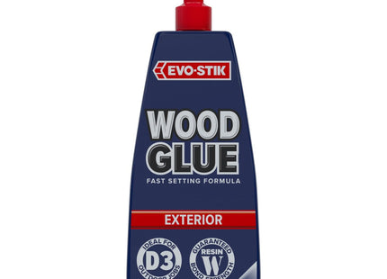 Evo-stik Exterior Wood Glue 500ml - D3 - Weatherproof - Extra Strong - Fast Setting Glue - Dries Clear - Suitable For All Wood Types