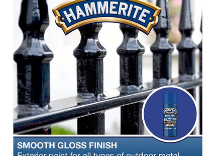 Hammerite Spray Paint for Metal. Direct to Rust Exterior Blue Metal Paint, 8 Year Protection 0.5 SqM Coverage 400ml