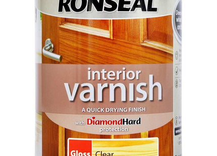 Ronseal 2.5 Litre Ultra Tough Hardglaze Internal Clear Gloss Varnish UTVHG25L