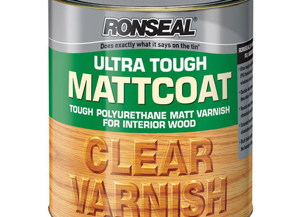 Ronseal 250ml Ultra Tough Internal Clear Mattcoat Varnish UTVMC250