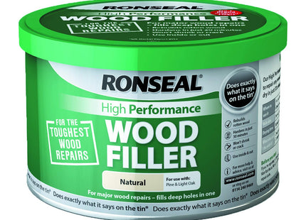Ronseal 35302 High Performance Wood Filler - Natural, Green, 275g