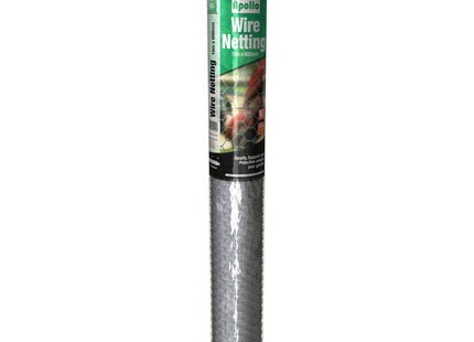 Apollo Gardening Ltd Apollo 10m Galvanised Wire Netting - 600mm High, 25mm Mesh