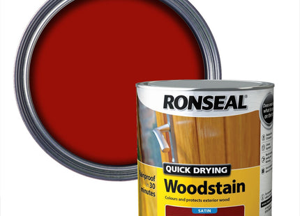 Ronseal Quick Drying Woodstain Mahogany Satin 2.5 Litre