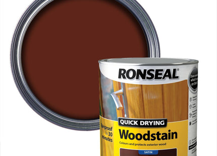 Ronseal Quick Drying Woodstain Walnut Satin 2.5 Litre