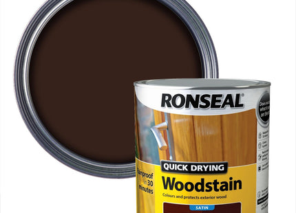 Ronseal Quick Drying Woodstain Dark Oak Satin 2.5 Litre