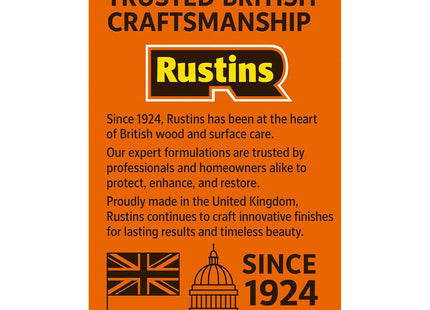 Rustins Original Danish Oil 1 Litre - Rich, Natural Glow - Enhances Wood Grain Beautifully, Professional-Grade Finish, Easy DIY Application DANO1000