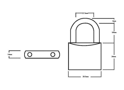 Squire Henry Lion Premium Solid Brass 5 pin Long Shackle Double Locking Padlock, 39.5 mm (Length)