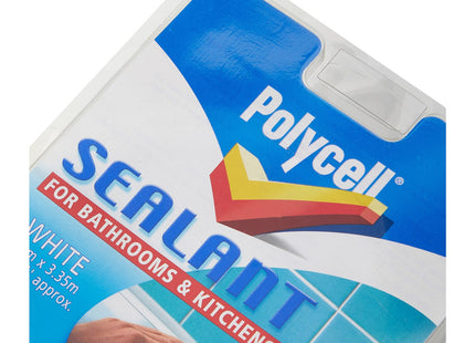 Polycell 22mm Bathroom/ Kitchen Sealant Strip - White SSBKWH22