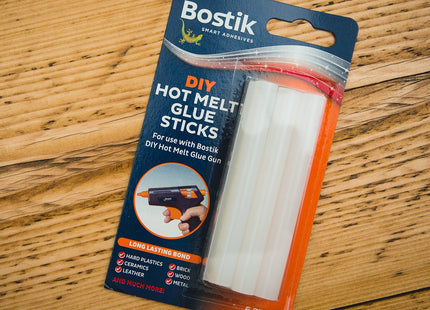 Bostik DIY Hot Melt Glue Gun Sticks Clear -Pack of 6 - Ultra Strong - Long Lasting Bond