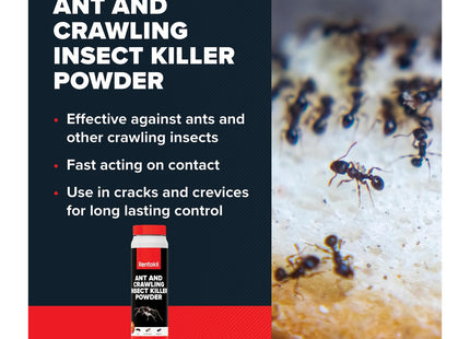 Rentokil Ant & Crawling Insect Killer Powder Indoor & Outdoor Use 150g