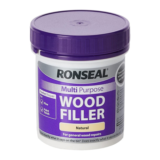 Ronseal 34735 Multi-Purpose Wood Filler - Natural, Purple, 250g