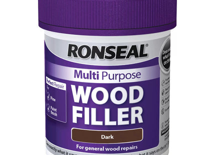 Ronseal 250g Multi-Purpose Wood Filler Tube - Dark RSLMPWFW100G