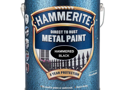 Hammerite 2.5 Litre Metal Paint - Hammered Black HAM6720104