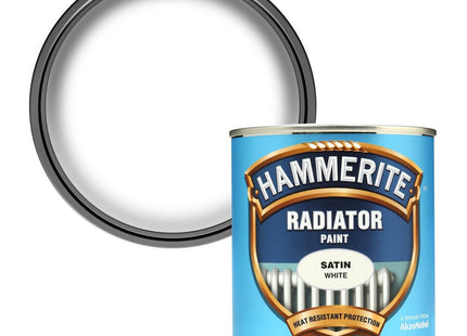 Hammerite 500ml Radiator Paint - Satin White 5084917