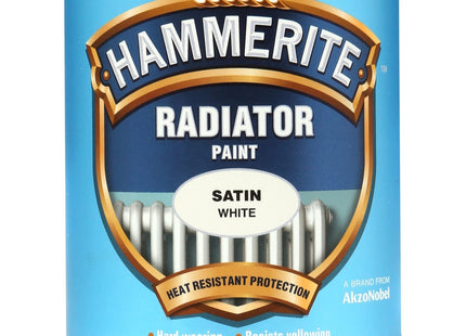 Hammerite 500ml Radiator Paint - Satin White 5084917
