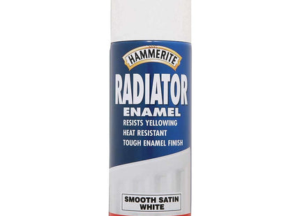 Hammerite 400ml Radiator Enamel Aerosol - Satin White 5092847