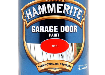 Hammerite 393 Hammered Garage Door Paint, 750ml, Smooth Red 5092852