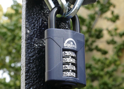 Squire Heavy Duty Padlock 4 Wheel Combination Padlock Alloy Steel for Corrosion Resistance Weatherproof Lock for Home, 50 mm CP50