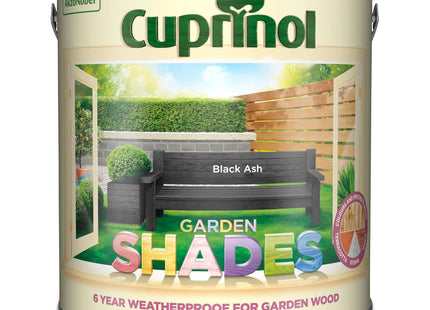 Cuprinol Garden Shades Exterior Woodcare, Black Ash, 2.5 Litre 5083469