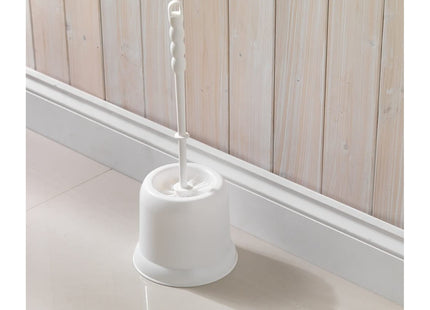 Addis Toilet Brush Round with Open Holder, Plastic, White, 1 202267