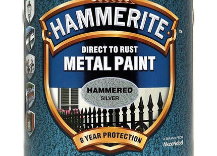 Hammerite Direct to Rust Metal Paint - Hammered Silver Finish 2.5 Litre HFSG25L