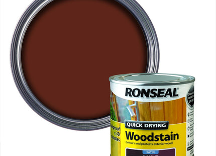 Ronseal 250ml Woodstain Quick Dry Satin - Walnut QDWSW250