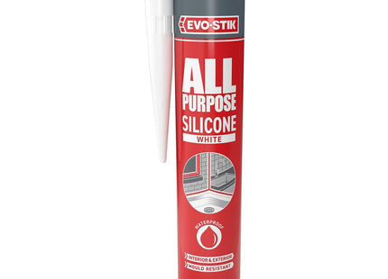 Evo-stik All Purpose Silicone Sealant White - Flexible and Suitable for a Host of Different Applications 300ml