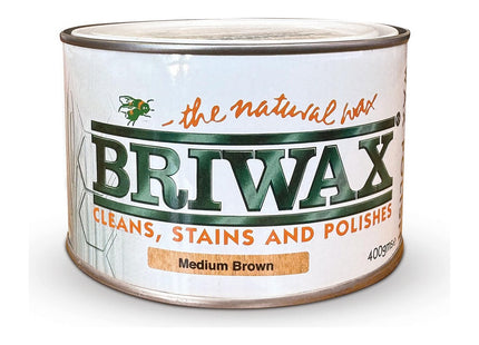 Briwax Wax Polish Medium Brown 400g