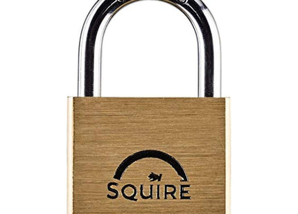 Squire Solid Brass Premium Keyed Padlock, 40mm Wide Superior 5 Pin Double Locking Security Weatherproof Lock for Home & School
