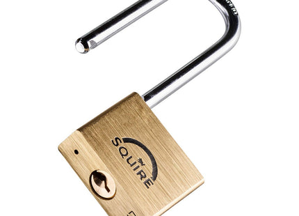 Squire Solid Brass Premium Keyed Padlock, 40mm Wide Superior 5 Pin Double Locking Security Weatherproof Lock for Home & School