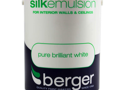 Berger Vinyl Silk - Pure Brilliant White 5 Litre
