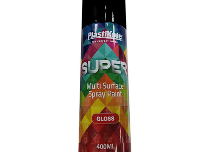 PlastiKote 1100 400ml Super Gloss Spray Paint- Super Black PKT1100