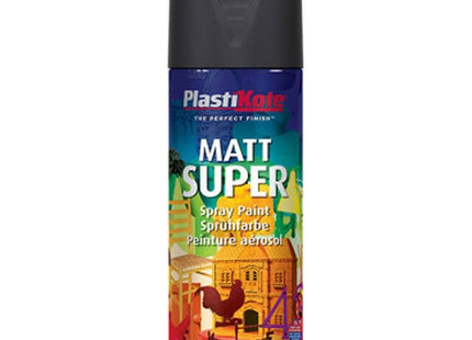 PlastiKote Enamel Matt Black 400ml Super