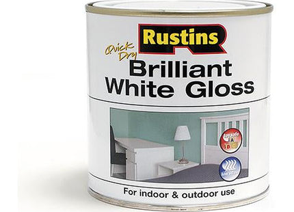 Rustins Brilliant White Gloss Paint 250ml