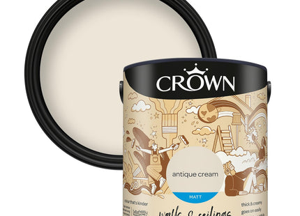 Crown Matt 2.5 Litre Emulsion - Antique Cream
