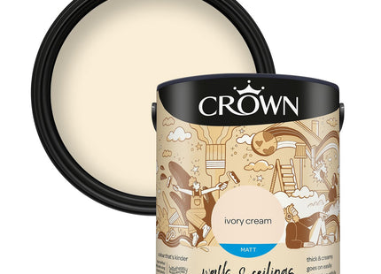 Crown Matt 2.5 Litre Emulsion - Ivory Cream