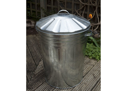 Apollo Gardening Ltd Gardening 90 Litre Galvanised Metal Dustbin with Lid