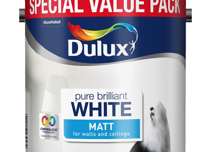 Dulux Matt Pure Brilliant White 3 Litre
