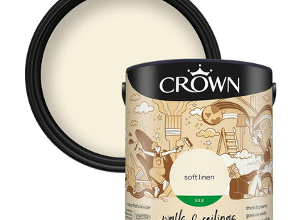Crown Silk 2.5 Litre Emulsion - Soft Linen