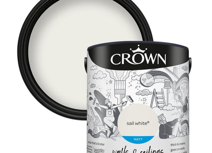 Crown Matt 2.5 Litre Emulsion - Sail White